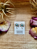 Dragonfly Earrings with Kingman Turquoise – Sterling Silver