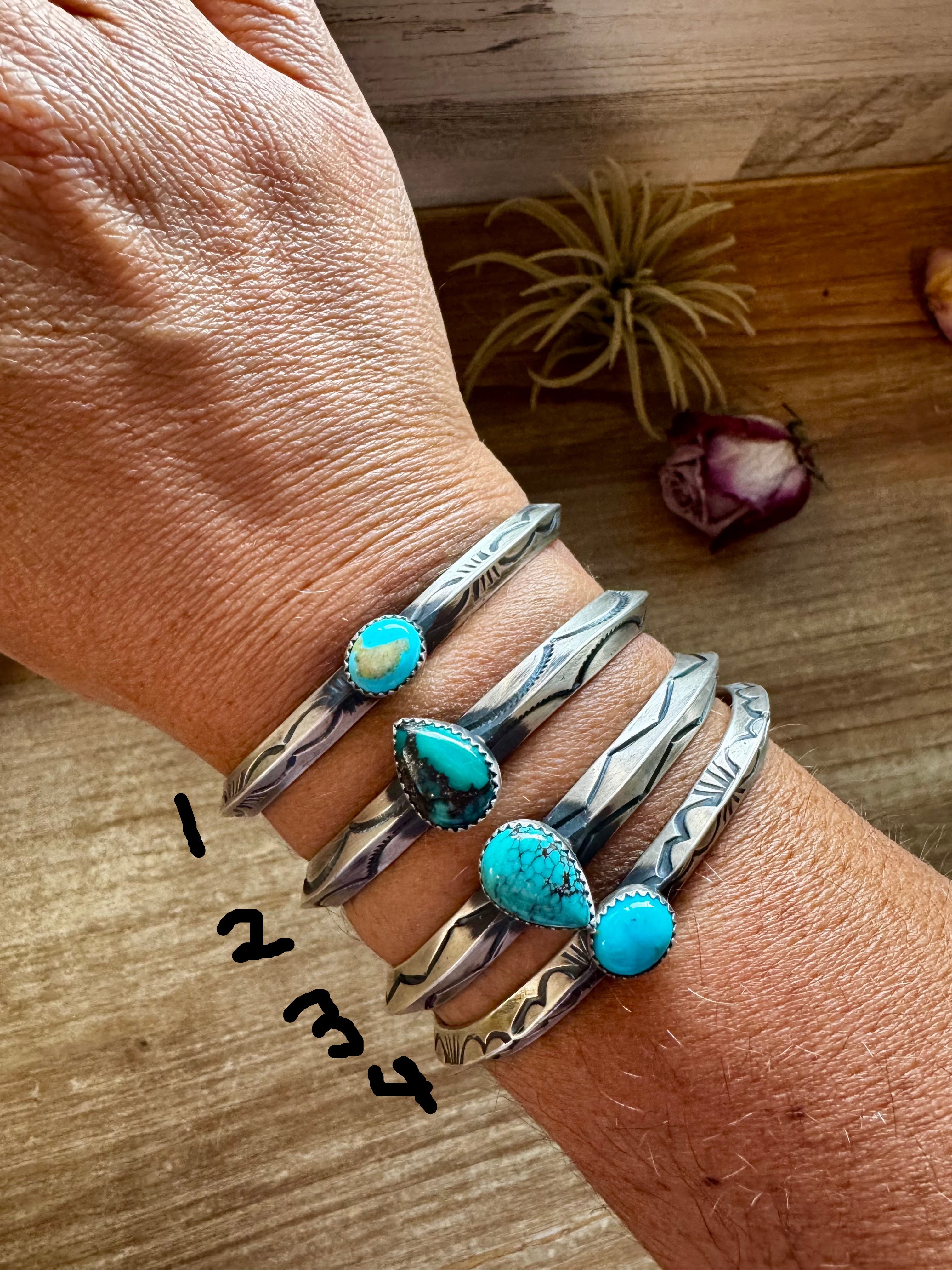 Turquoise Cuff Bracelet – Sterling Silver