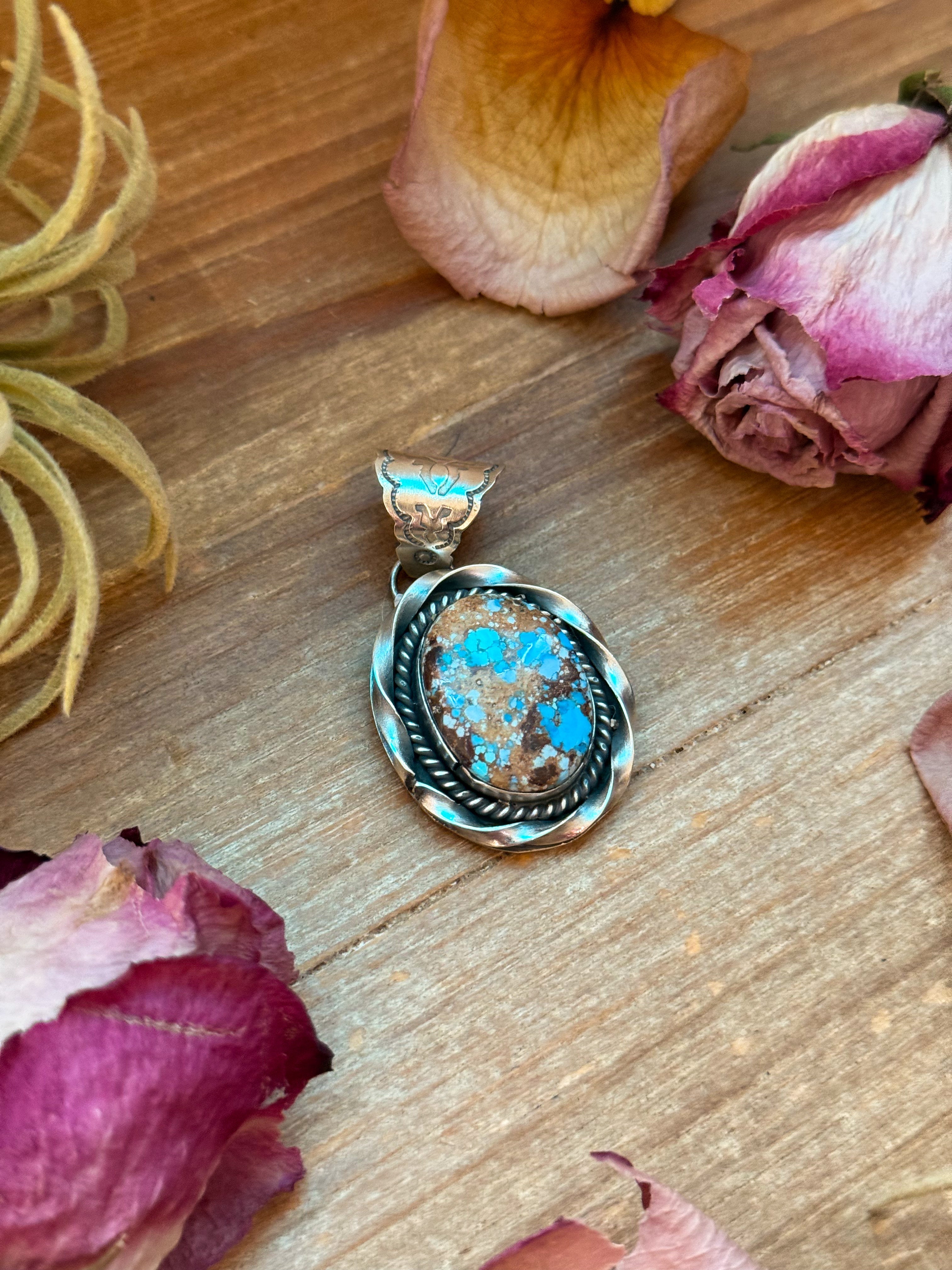 Golden Hills Turquoise Sterling Silver Pendant