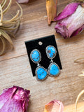 Sterling Silver Golden Hill Turquoise Dangle Earrings