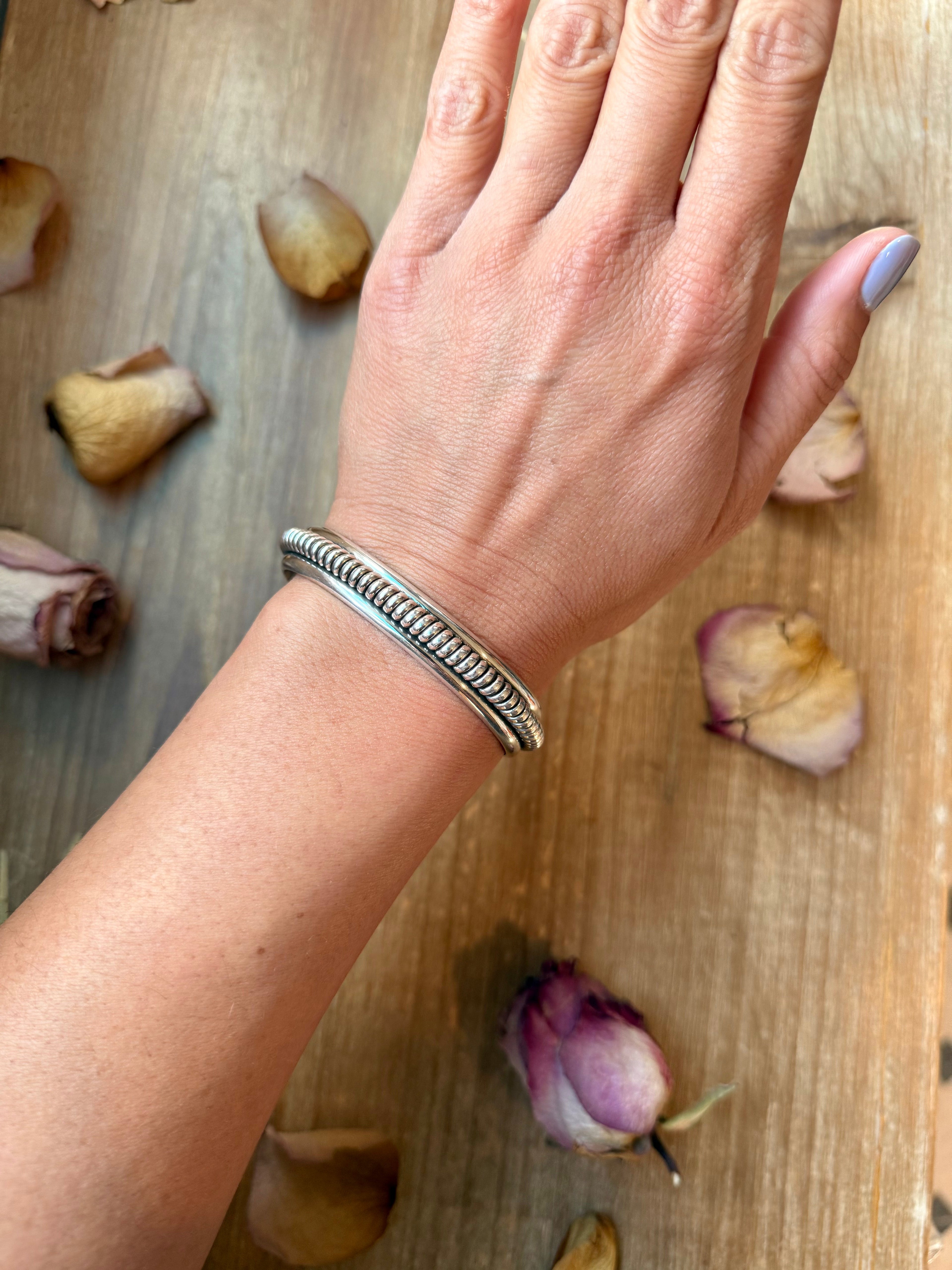 Sterling Silver Heavy-Duty Cuff Bracelet